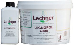 Клей для паркету поліуретановий двокомпонентний Lechner Legnopol 4000 (A+B) 2K 10 кг 04595 фото